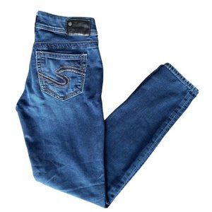 Silver Suki Mid Skinny Joga Jeans Women’s 28x31 Medium Wash Mid Rise